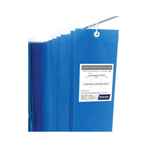 Curtains Disposable 4.5 X 2m - Blue - 8 Pack