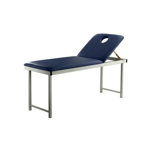 Free Standing Exam Couch With Face Hole 250kg Navy Blue