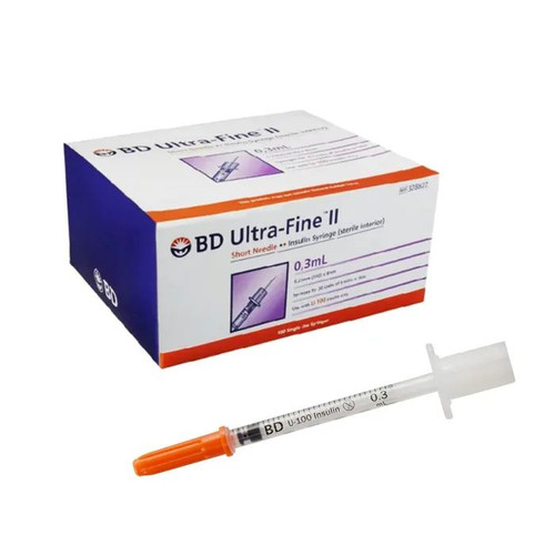 Syringe 0.3 Ml Bd Ultra Fine Short Needle Insulin With Safety Guide Feature.