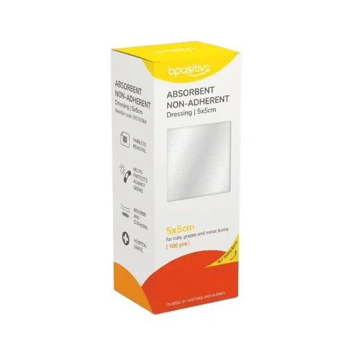 Bpositive Non Adhesive Absorbent Dressing 5x5cm