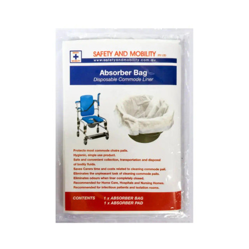 Disposable Commode Liner with Super Absorber Pads - 30 Pack