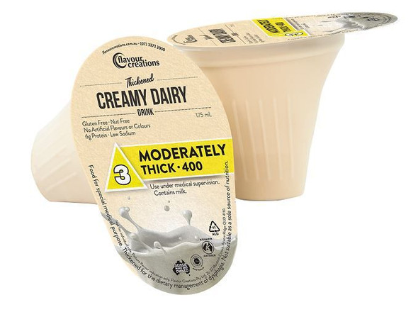 Flavour Creations Creamy Moderately Thick 400 Dysphagia Cup Dairy