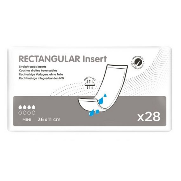 Pad Mini Rectangular 11x36cm Unisex 490ml White