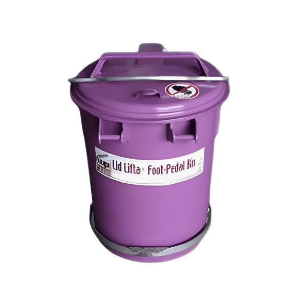 Cylindrical Bin 35 Litres LidLifta - Purple