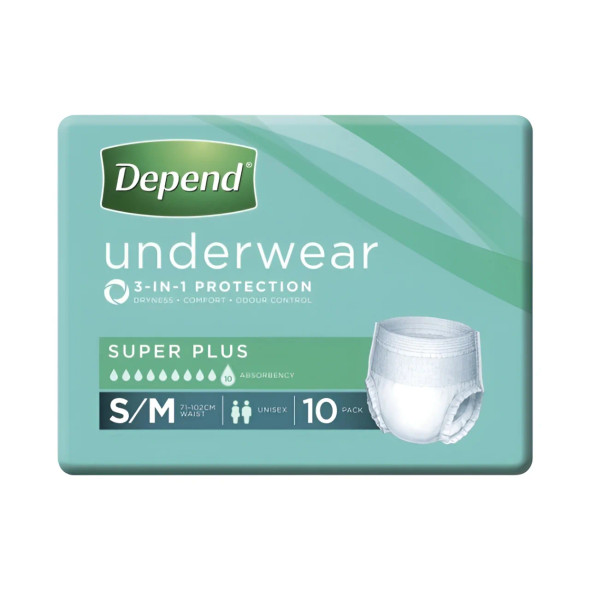 Depend Underwear Super Plus S/M 2000ml