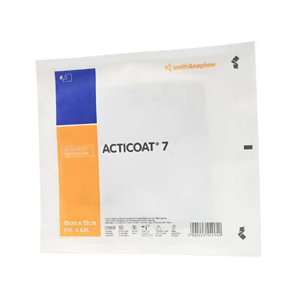 Acticoat 7 Antimicrobial Barrier Silver Dressing 15 x 15cm