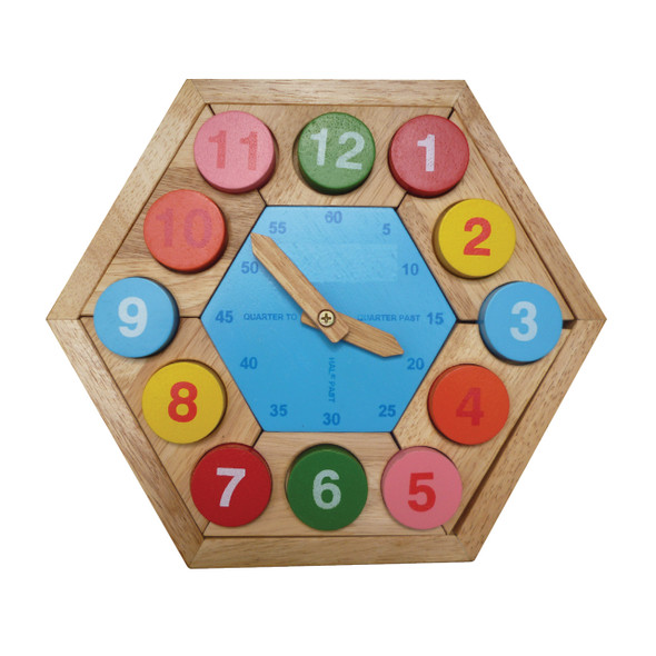 Wooden Toy Puzzle - Clock