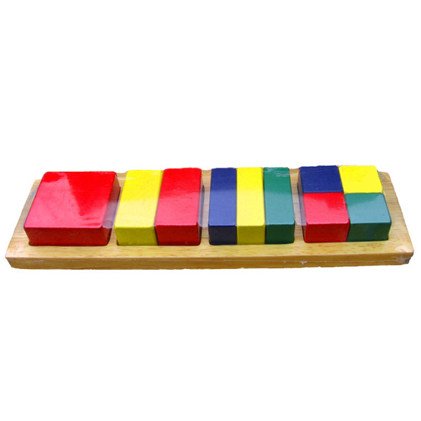 Wooden Toy - Square Fraction Bar