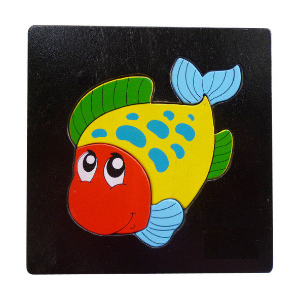 Wooden Toy Rainbow Fish Puzzle