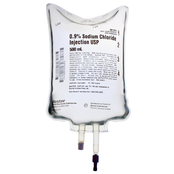 Sodium Chloride Intravenous Injection Bag 0.9% - 500ml Sodium Chloride Intravenous Injection Bag 0.9% - 500ml