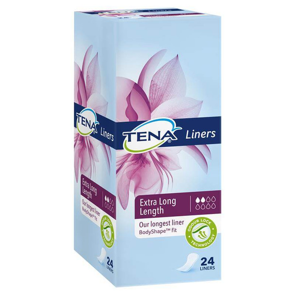 Tena Extra Long Length Liners - 24 Pack