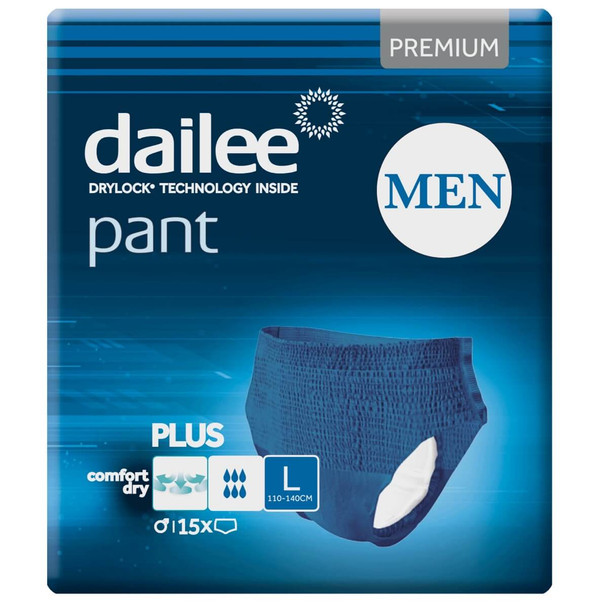 Dailee Pants Men Premium Plus Blue - 15 Pack