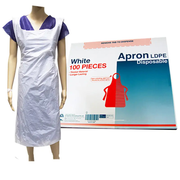 Plastic Apron - 100 units / Dispenser Box