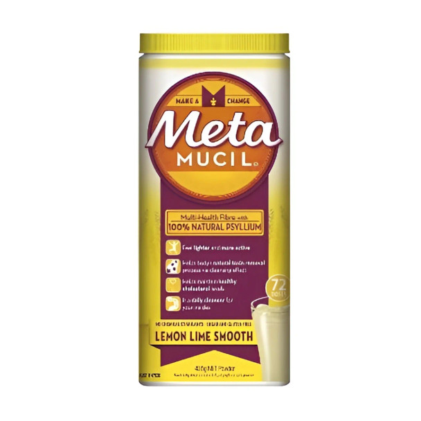 Metamucil Fibre Supplement Smooth Texture Lemon Lime Flavour 425g