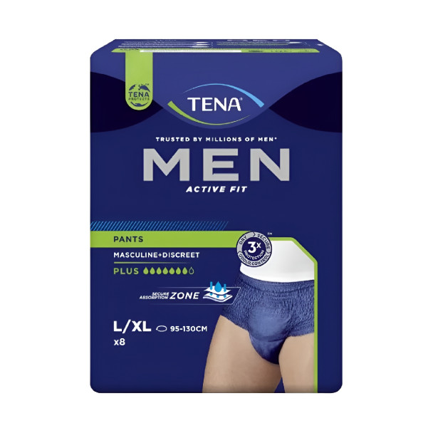 Tena Men Active Fit Pants Plus Navy Large