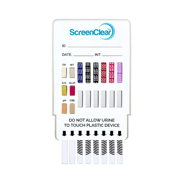 ScreenClear 6 panel urine dip card THC, COC, OPI, MET, AMP, BZO+6 Adulterants