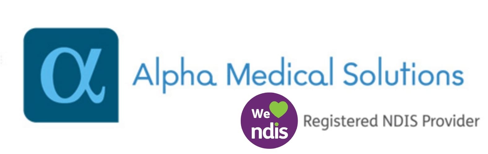 Alpha Medical Solutions and NDIS Registered Provider Logos