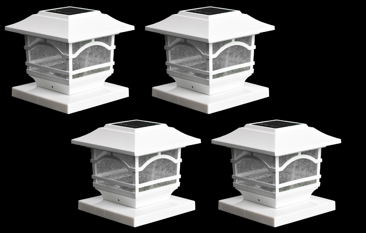 Solar Mission style Post Cap & Deck Railing Lights (Pack of 4