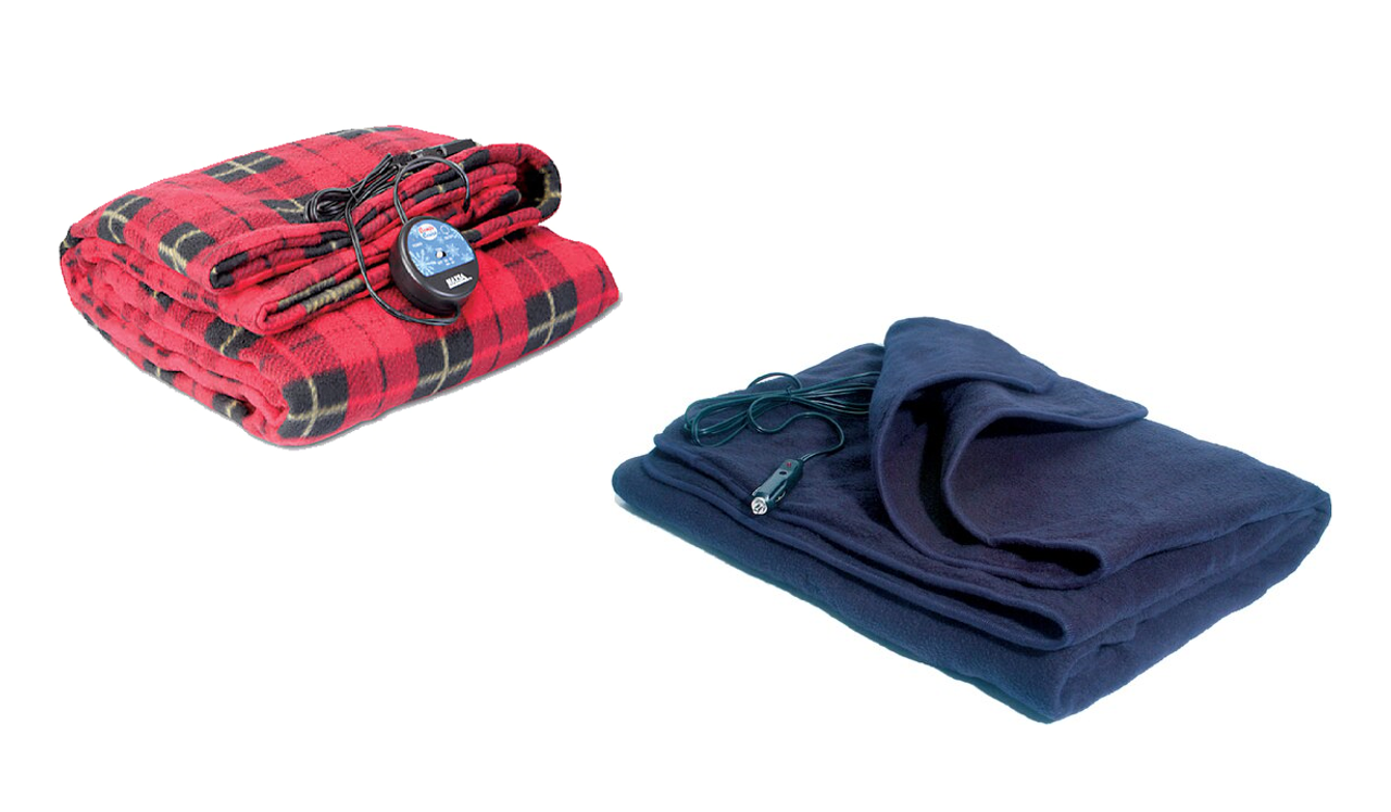 MAXSA Innovations Comfy Cruise® 12 Volt Heated Travel Blanket - Navy