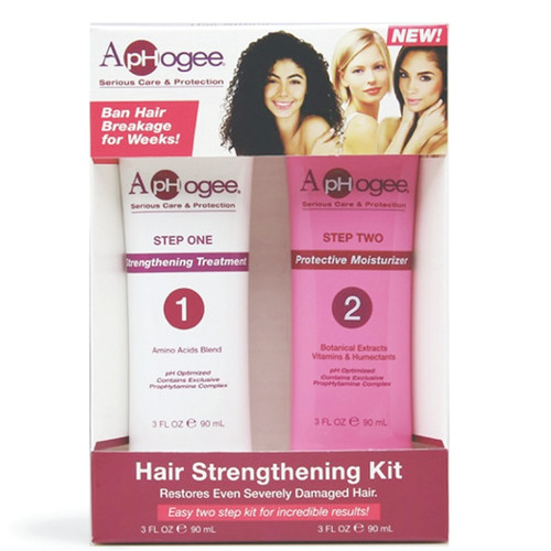 About the product
ApHogee Hair Strengthening Kit 
Improves strength and texture
Prepares porous hair for color services
Combats splits and hair loss due to breakage

Helpful Youtube Link:
https://www.youtube.com/watch?v=JQm1mHMyfGw