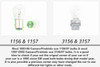 1993-1997 Camaro/Firebird LED Front Turn Signal Bulbs- bulb comparison