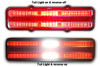 1967-68 Pontiac Firebird Digi-Tails LED Taillight Panels w/LED Reverse- illuminated comparison