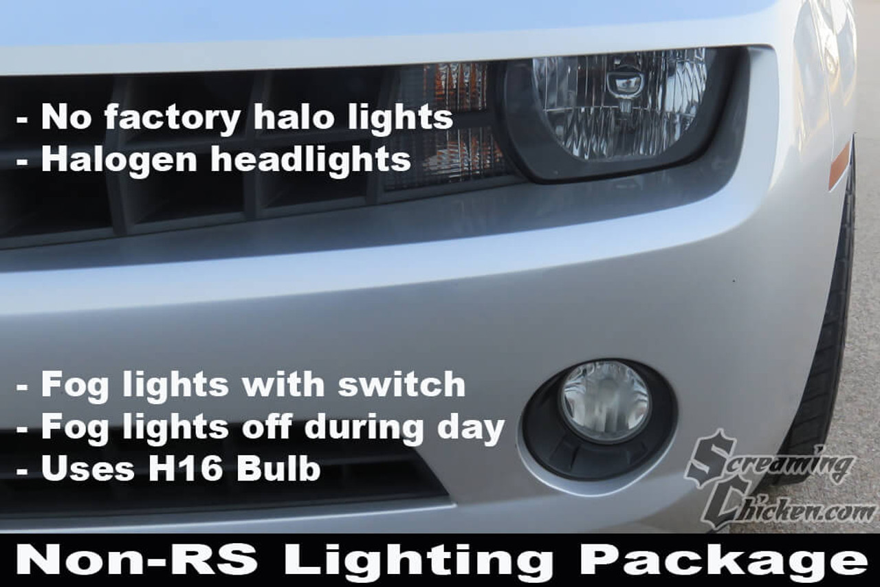 Fit 10-13 Chevrolet Camaro Front Fog Lights Clear Lens Bulbs Wiring+Switch
