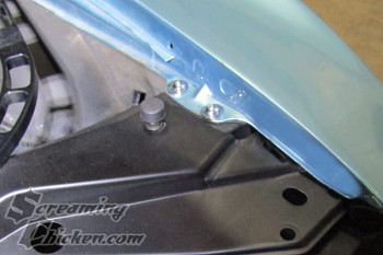 1967-69 Camaro/Firebird Chrome Fender to Core Support Hardware- installed