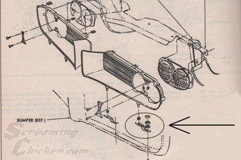 1967-68 Firebird Lower Grill Support Brackets, set of 4- diagram