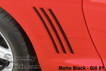 2010-15 Camaro Gills- type 1 matte black 1