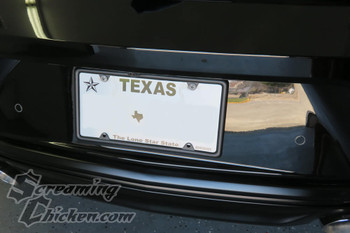 2010-23 Camaro Black Slim License Plate Frame - installed