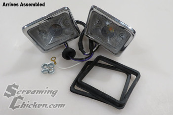 1967 Camaro Complete RS Parking Lights With LED bulbs