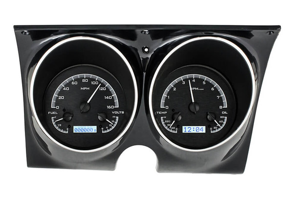 1967-68 Camaro/Firebird Dakota Digital VHX Gauges (Black Alloy w/White Illumination)