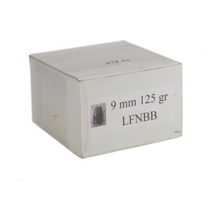 9 mm 125 Grain Lead Flat Nose Bevel Base Bullets