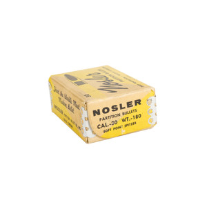 Nosler Partition .30 Caliber 180 Grain Soft Point Spitzer Bullets