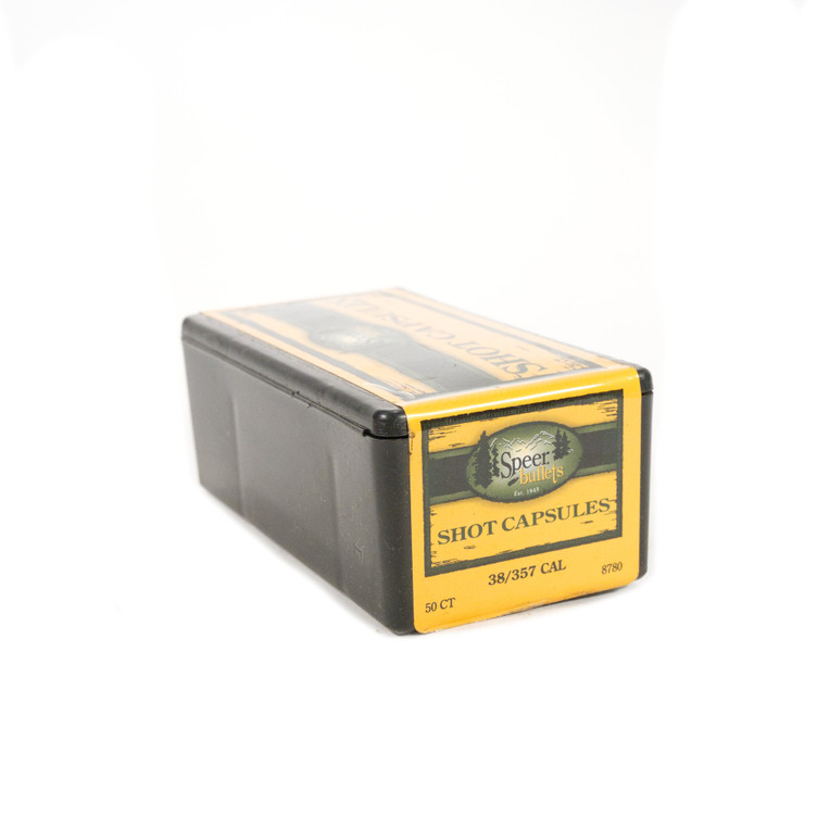 Speer 38/357 Shot Capsules With Base Plugs 50 Count