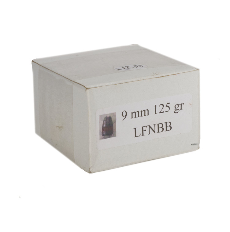 9 mm 125 Grain Lead Flat Nose Bevel Base Bullets