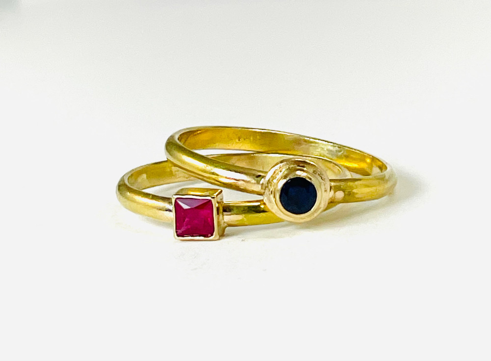14K gold ruby ring