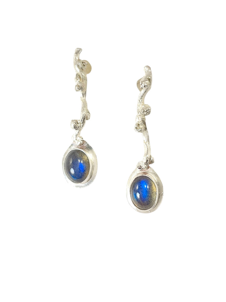 Sterling silver,  labradorite earrings