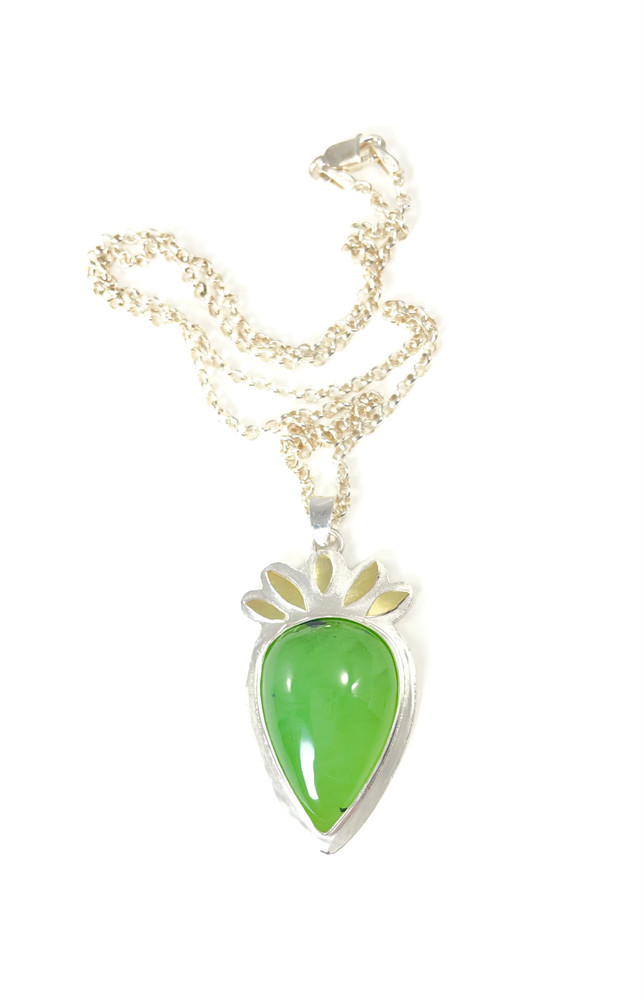 Sterling silver and  Jadeite necklace