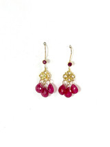 Ruby and 14K gold earrrings