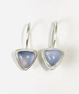 Sterling silver and blue chalcedony earrings