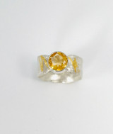 Faceted Citrine Ring