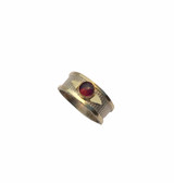 Sterling silver, 14k gold and tourmaline ring