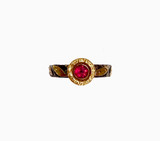silver and 18k, 14k gold ruby ring silver and 18k, 14k gold ruby ring