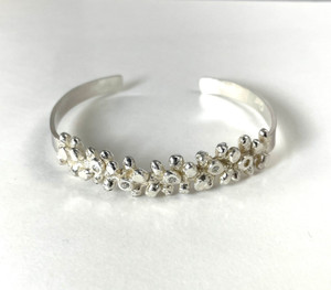 Sterling silver cone bract cuff bracelet