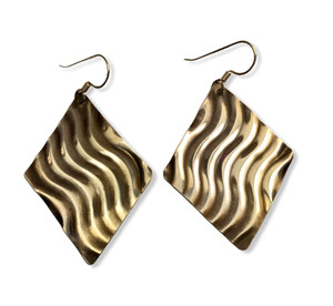 Good Vibrations Earrings - diamond shaped sterling silver

Sterling silver ear wires

1.5" x 2"