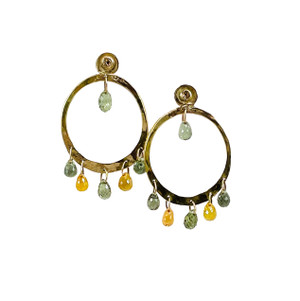 14K gold and sapphire earrings