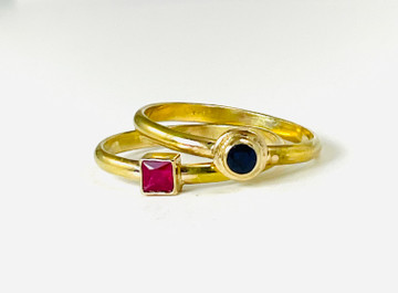 14K gold ruby ring