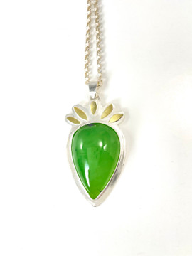Sterling silver and  Jadeite necklace